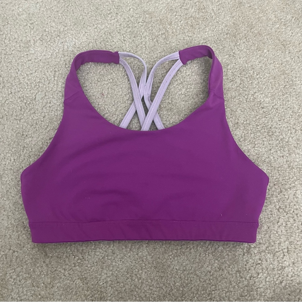 🌴Old Navy Purple Cross Back Light Support Sports Bra Size Large
